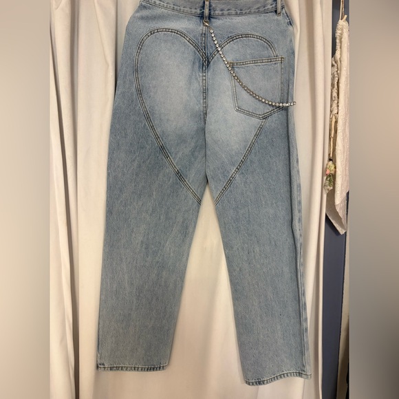 AREA High Rise Light Blue Women Jeans - Picture 3 of 5